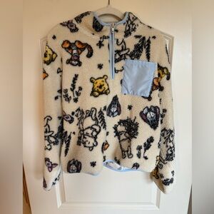 Disney Winnie the Pooh women’s quarter zipped soft fleece size large